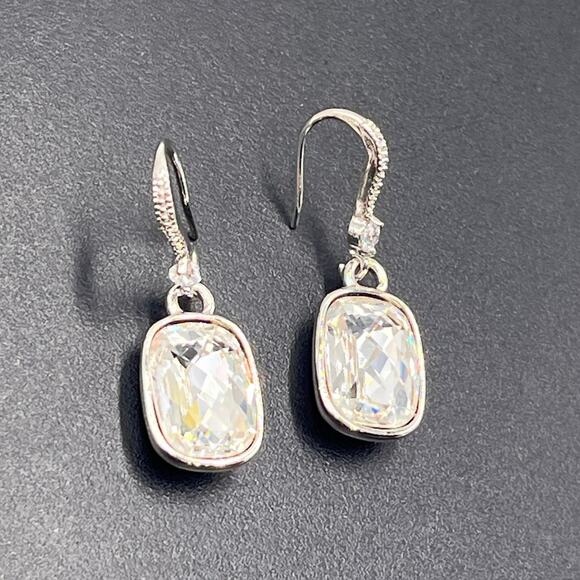Swarovski Night time Crystal‎ Moonlight Pierced Drop Pave Earrings - Picture 1 of 8